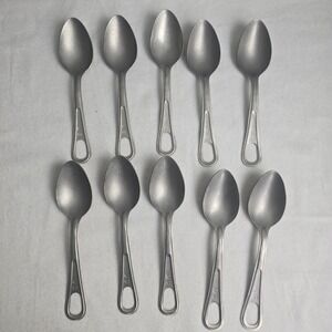 Mess Kit Spoons Lot of 10 Military ARMY USMC USA Utica Stainless Steel Utensil